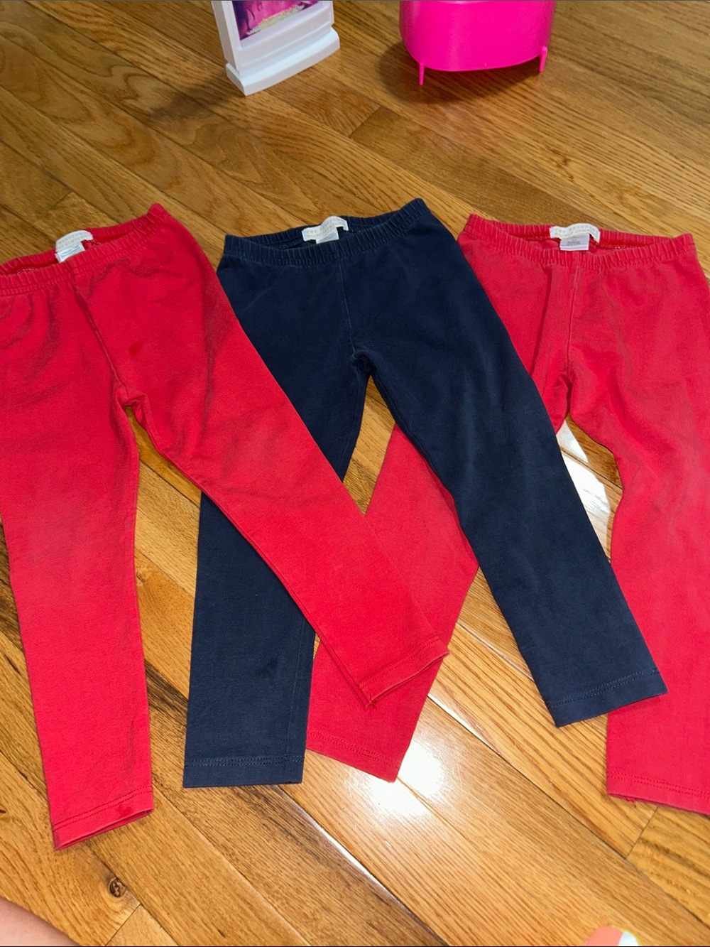The Beaufort Bonnet Company Kids Leggings - Red & Navy Set 2T